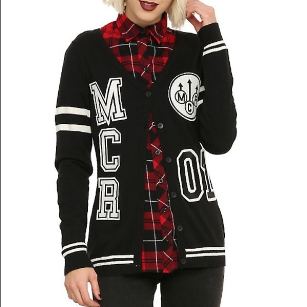 My Chemical Romance Black Varsity Cardigan